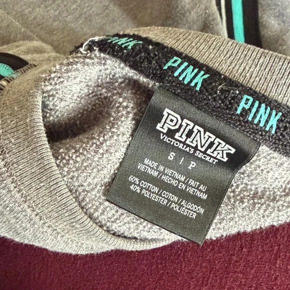 Victoria's Secret Gray Crewneck Sweater with Black and Blue Stripes - Picture 2 of 7